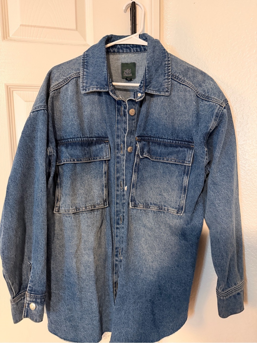 Wild Fable Denim Button-Up Shirt Jacket